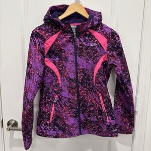 C9 By Champion Girls Pink & Purple Full Zip Hooded Jacket Size XL 14-16